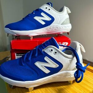 BRAND NEW New Balance Size 6 Fresh Foam X Velo v3 Metal Blue Cleats MSRP $95!!